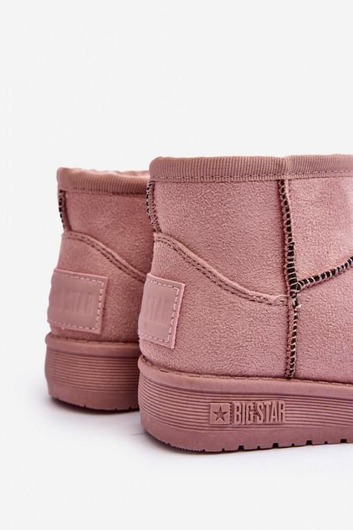 Children's Snow Boots Insulated With Fur With Little Ears Pink Betty