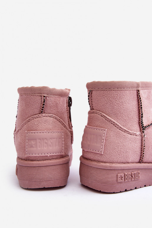 Children's Snow Boots Insulated With Fur With Little Ears Pink Betty