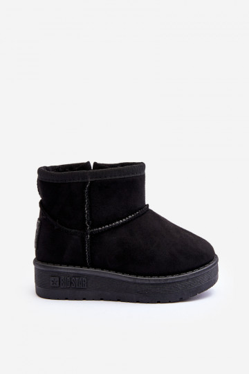 Children's Fur-Lined Snow Boots with Zipper Black Big Star MM374100 2