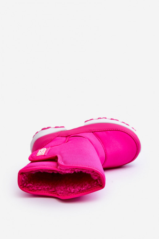 Children's Fleece-Lined Lace-up Snow Boots Pink Big Star MM374121 Children's Fleece-Lined Lace-up Snow Boots Pink Big Star MM374121