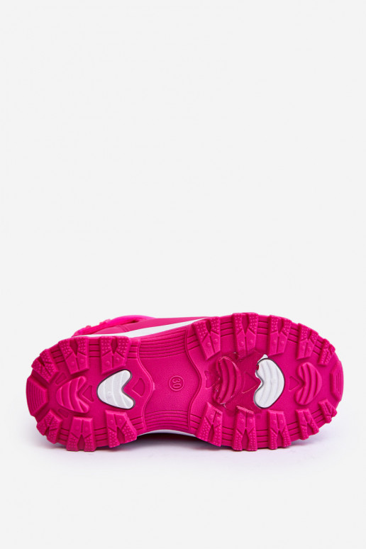 Children's Fleece-Lined Lace-up Snow Boots Pink Big Star MM374121 Children's Fleece-Lined Lace-up Snow Boots Pink Big Star MM374121