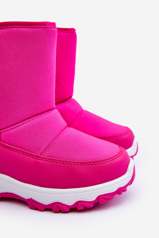 Children's Fleece-Lined Lace-up Snow Boots Pink Big Star MM374121 Children's Fleece-Lined Lace-up Snow Boots Pink Big Star MM374121