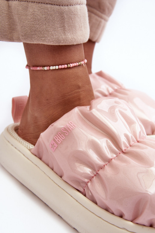 Sparkling Women's Pink Slippers Big Star MM274129