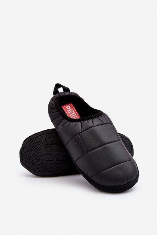 Men's Slip-on Insulated Slippers Black Big Star KK174363 Men's Slip-on Insulated Slippers Black Big Star KK174363