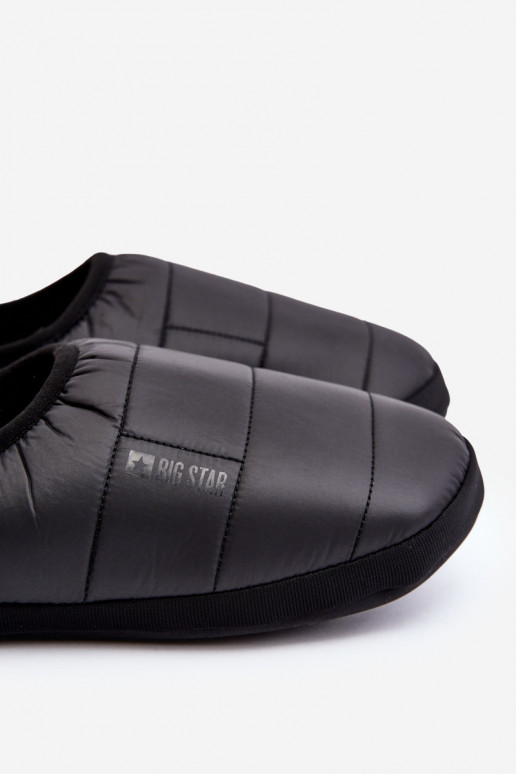 Men's Slip-on Insulated Slippers Black Big Star KK174363 Men's Slip-on Insulated Slippers Black Big Star KK174363