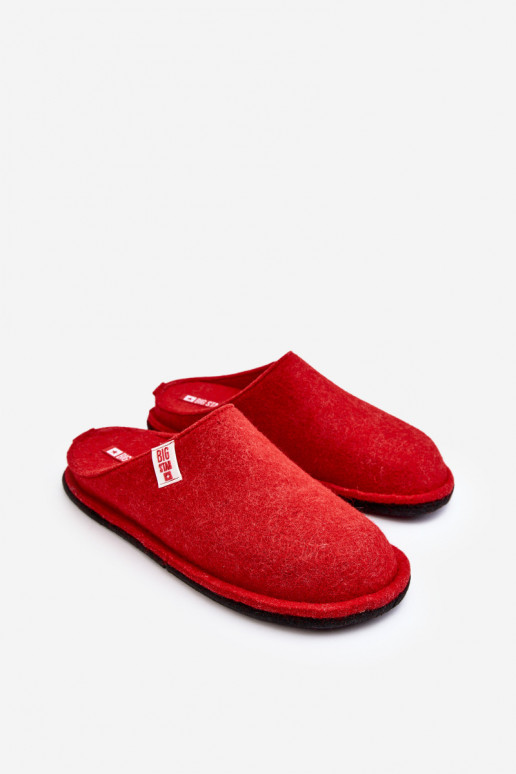 Women's Classic Slippers Big Star KK276012 Red