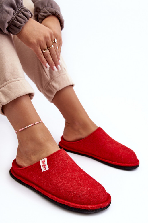 Women's Classic Slippers Big Star KK276012 Red