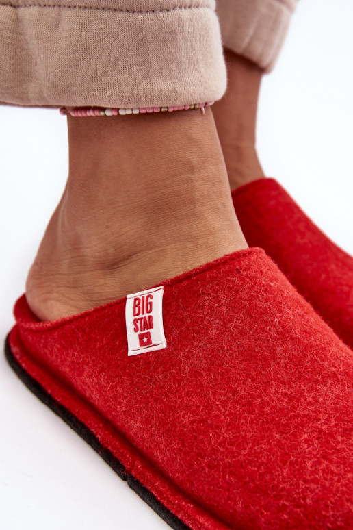 Women's Classic Slippers Big Star KK276012 Red