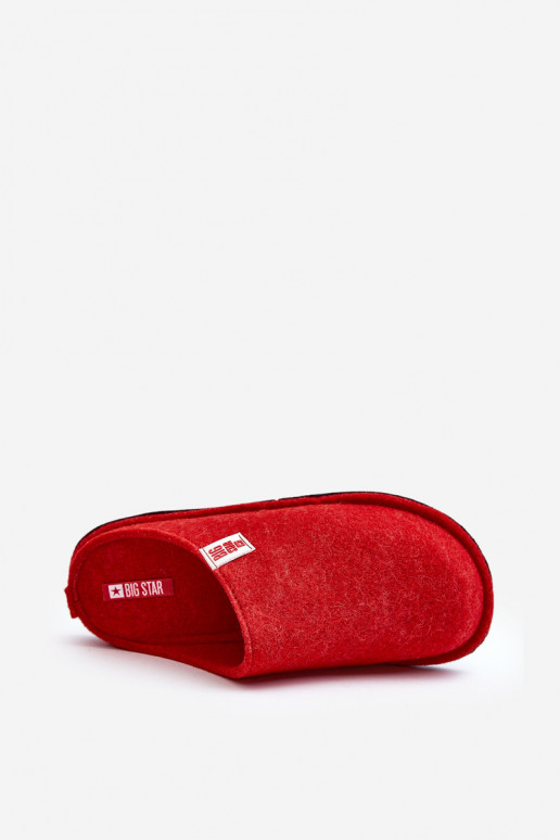 Women's Classic Slippers Big Star KK276012 Red