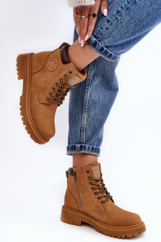 Leather Lined Fur-Lined Boots Trapper Camel Felizia Leather Lined Fur-Lined Boots Trapper Camel Felizia