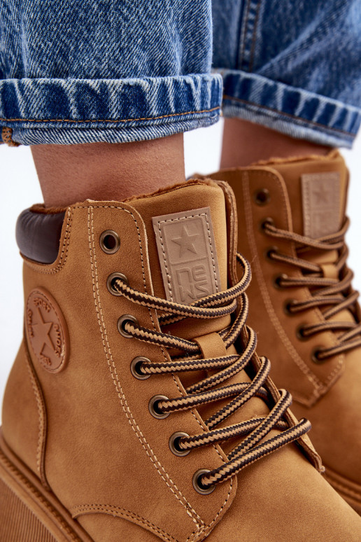 Leather Lined Fur-Lined Boots Trapper Camel Felizia Leather Lined Fur-Lined Boots Trapper Camel Felizia