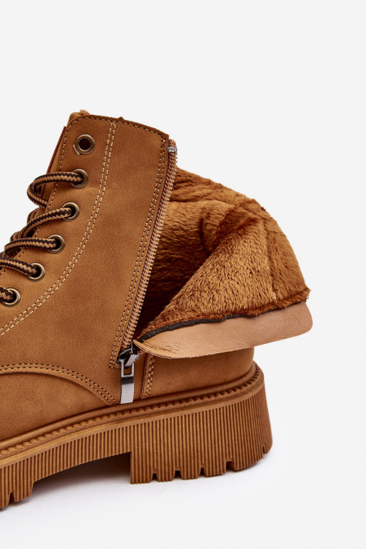 Leather Lined Fur-Lined Boots Trapper Camel Felizia Leather Lined Fur-Lined Boots Trapper Camel Felizia