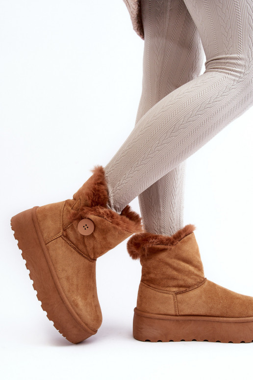 Women's Platform Snow Boots with Faux Fur Camel Wikas Women's Platform Snow Boots with Faux Fur Camel Wikas