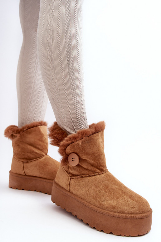 Women's Platform Snow Boots with Faux Fur Camel Wikas Women's Platform Snow Boots with Faux Fur Camel Wikas