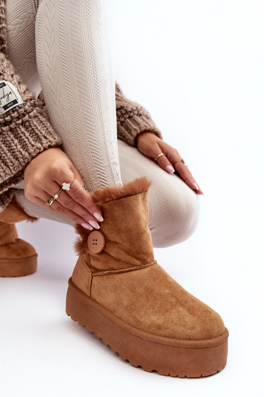 Women's Platform Snow Boots with Faux Fur Camel Wikas Women's Platform Snow Boots with Faux Fur Camel Wikas