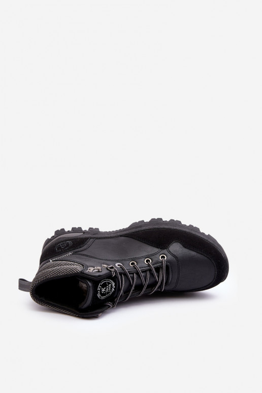 Men's Trekking Shoes Lace-up Boots Black Salomene Men's Trekking Shoes Lace-up Boots Black Salomene