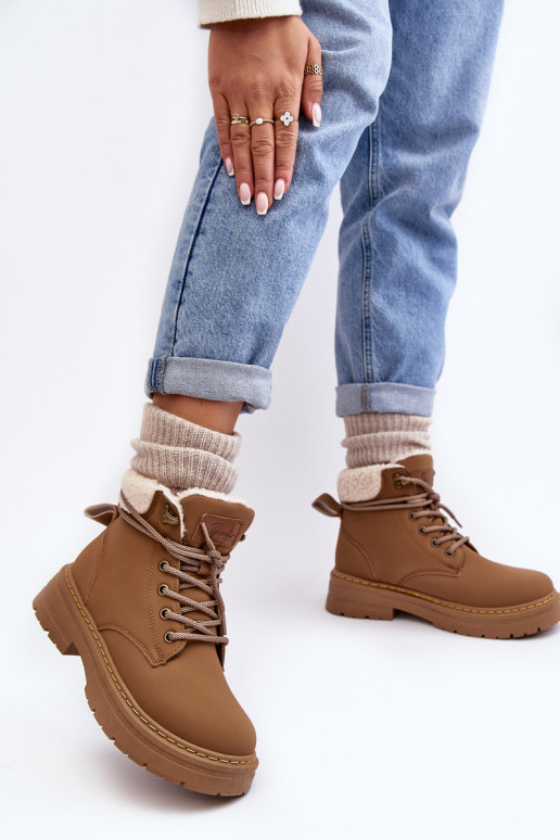 Women's Leather Trappers with Fur Brown Lynnvia Women's Leather Trappers with Fur Brown Lynnvia