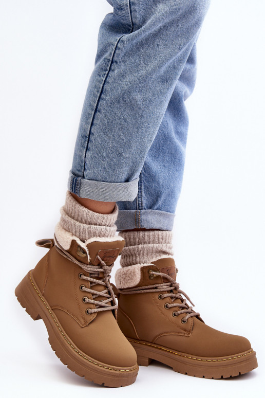 Women's Leather Trappers with Fur Brown Lynnvia Women's Leather Trappers with Fur Brown Lynnvia