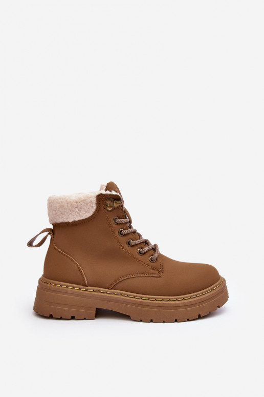Women's Leather Trappers with Fur Brown Lynnvia Women's Leather Trappers with Fur Brown Lynnvia