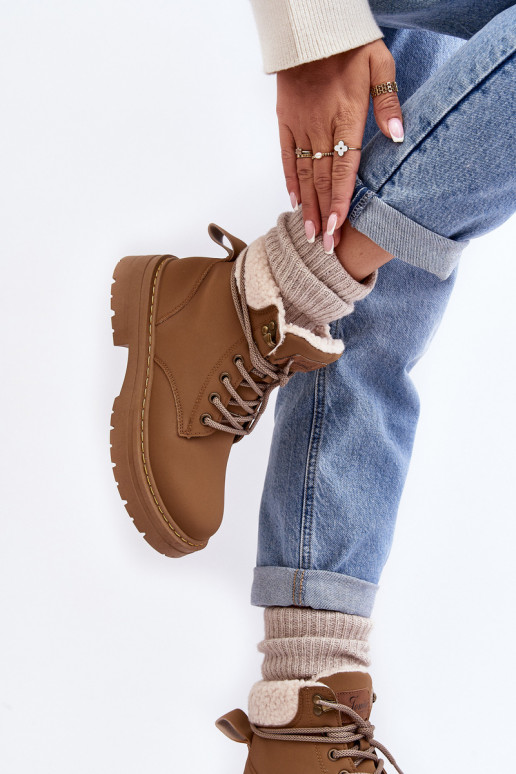 Women's Leather Trappers with Fur Brown Lynnvia Women's Leather Trappers with Fur Brown Lynnvia