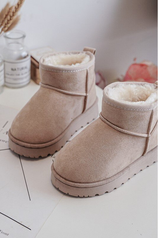 Children's Snow Boots Botki Insulated Beige Nallita Children's Snow Boots Botki Insulated Beige Nallita