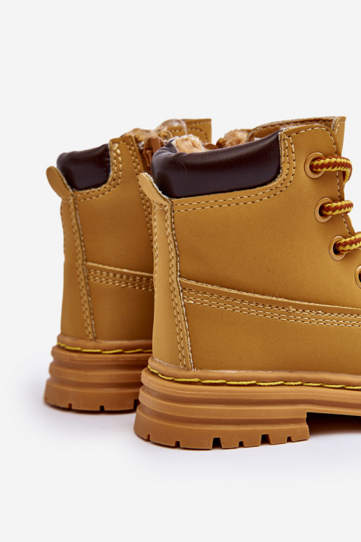 Children's Trapper Boots With Zip Camel Bansi