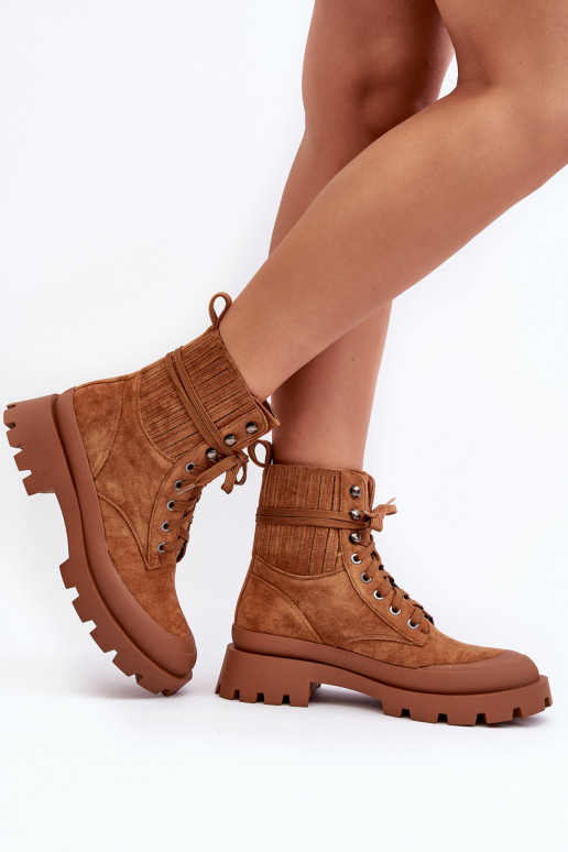 Women's Trapper Lace-Up Boots Camel Gordts Women's Trapper Lace-Up Boots Camel Gordts