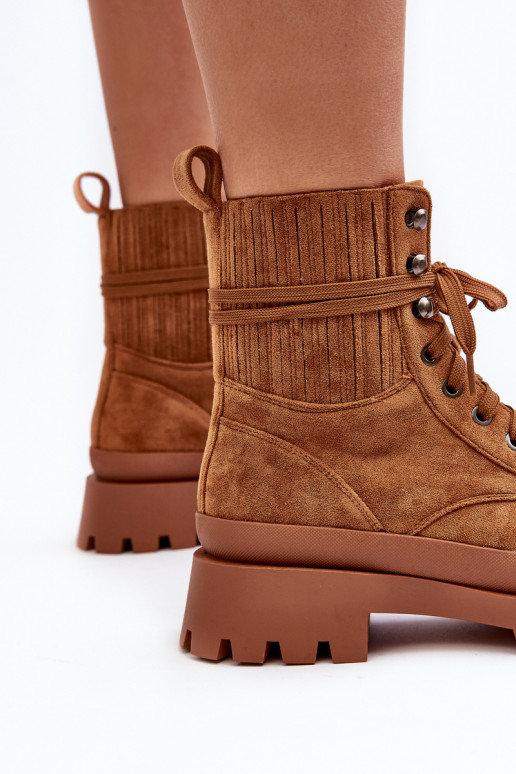 Women's Trapper Lace-Up Boots Camel Gordts Women's Trapper Lace-Up Boots Camel Gordts