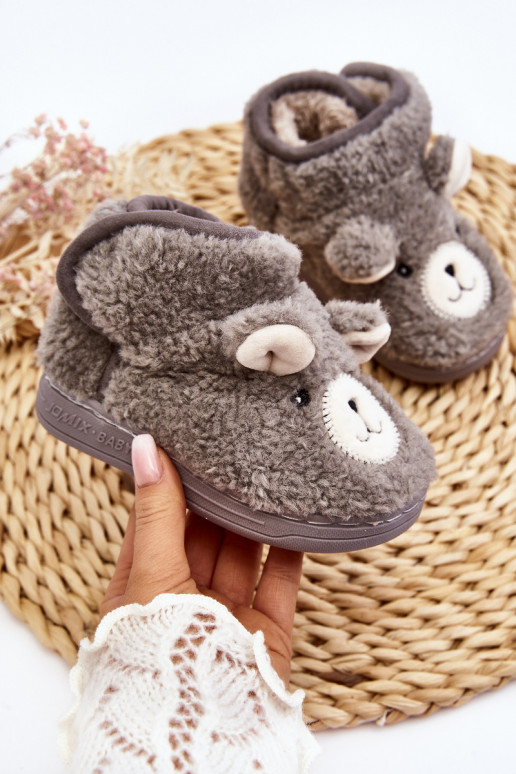 Children's slippers gray color Eberra