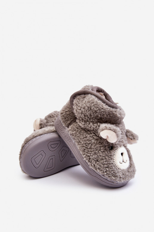 Children's slippers gray color Eberra