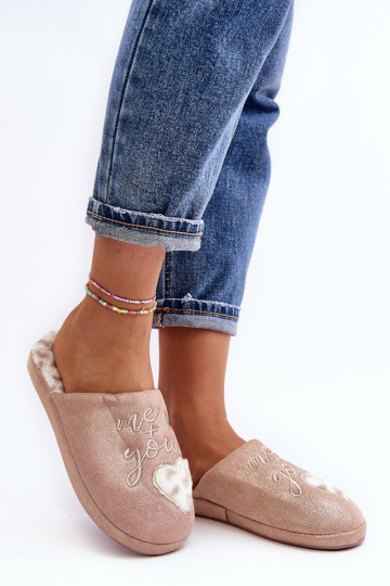 Shiny Women's Pink Slippers Geraja 2