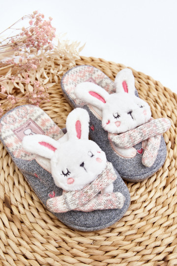 Children's slippers with a massive sole in gray color Dasca 2