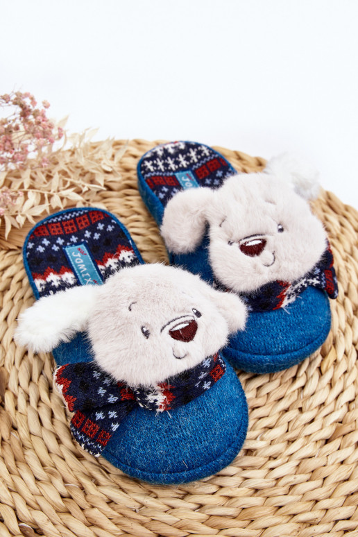Children's slippers blue color Dasca