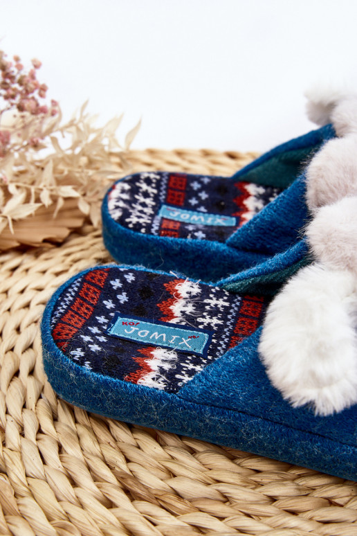 Children's slippers blue color Dasca