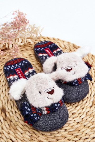 Children's slippers gray color Dasca 2
