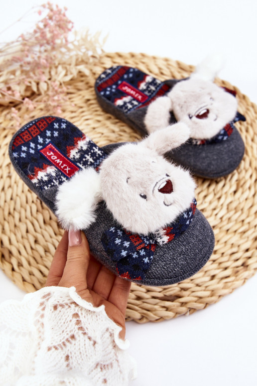 Children's slippers gray color Dasca