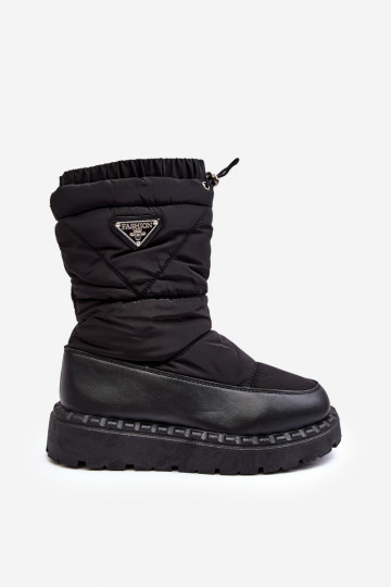 Women's snow boots with thick sole black Lureta 2