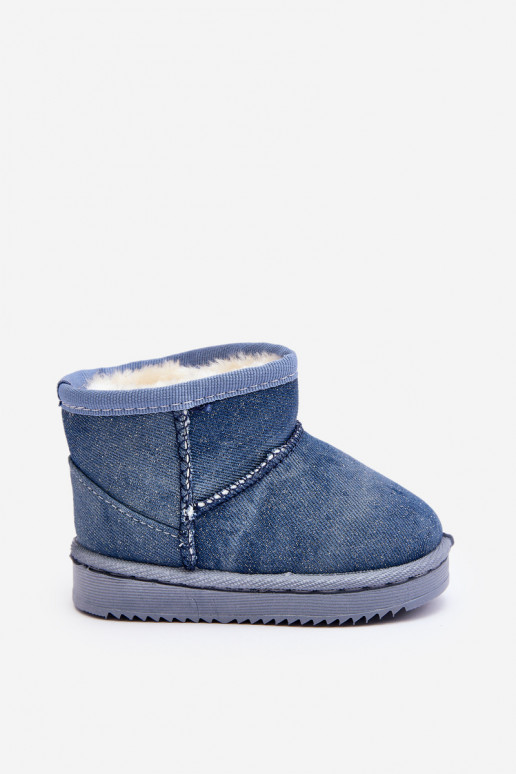 Children's snow boots Boots with shine in blue color Sulinne