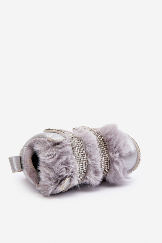 Children's snow boots warmed silver Leela