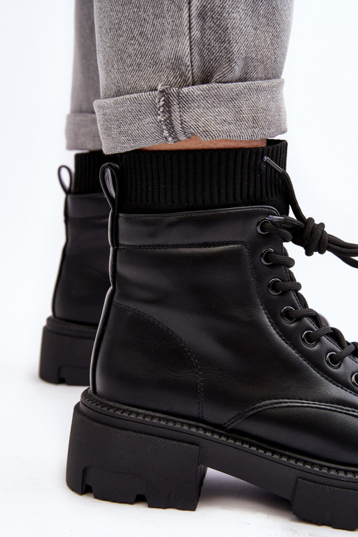 Women's Black Winter Boots with Sock Rivella