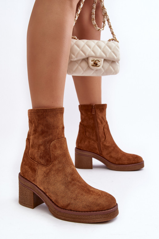 Women's ankle boots with a heel Camel Argastis Women's ankle boots with a heel Camel Argastis
