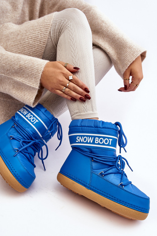 Women's tied snow boots blue Soia Women's tied snow boots blue Soia