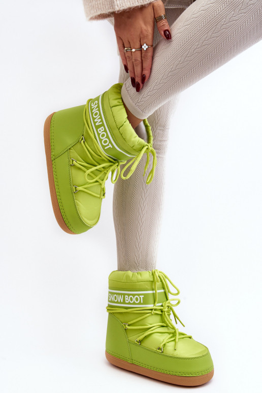 Women's tied snow boots in olive green Soia Women's tied snow boots in olive green Soia