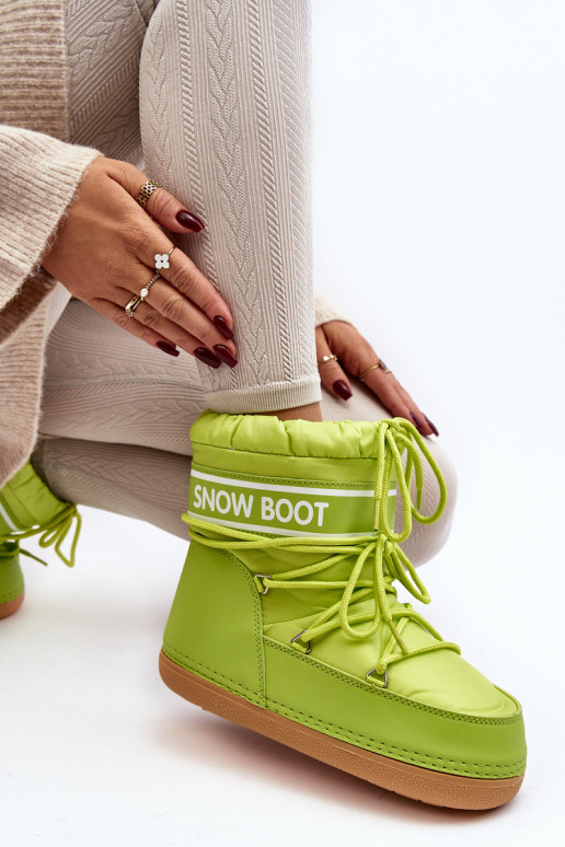 Women's tied snow boots in olive green Soia Women's tied snow boots in olive green Soia