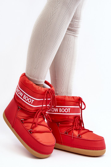 Women's lace-up snow boots Red Soia 2