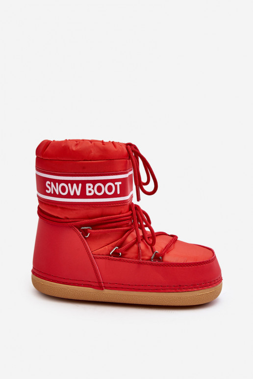 Women's lace-up snow boots Red Soia Women's lace-up snow boots Red Soia