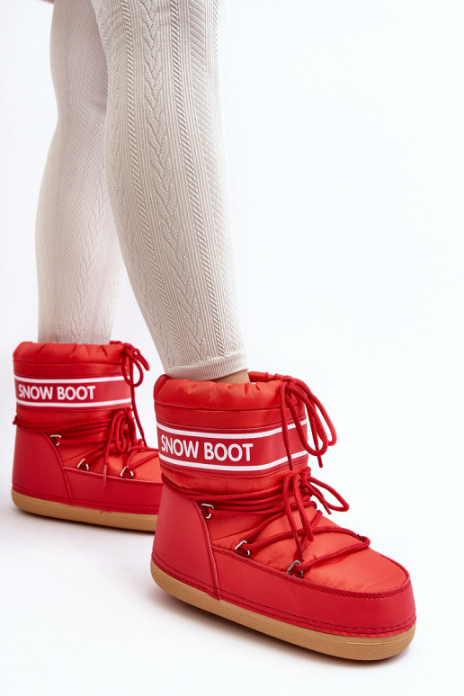 Women's lace-up snow boots Red Soia Women's lace-up snow boots Red Soia