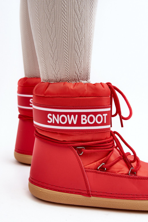 Women's lace-up snow boots Red Soia Women's lace-up snow boots Red Soia