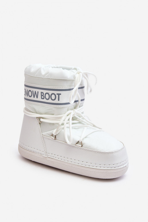 Women's lace-up snow boots white Soia Women's lace-up snow boots white Soia