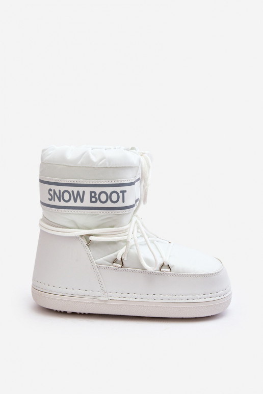 Women's lace-up snow boots white Soia Women's lace-up snow boots white Soia